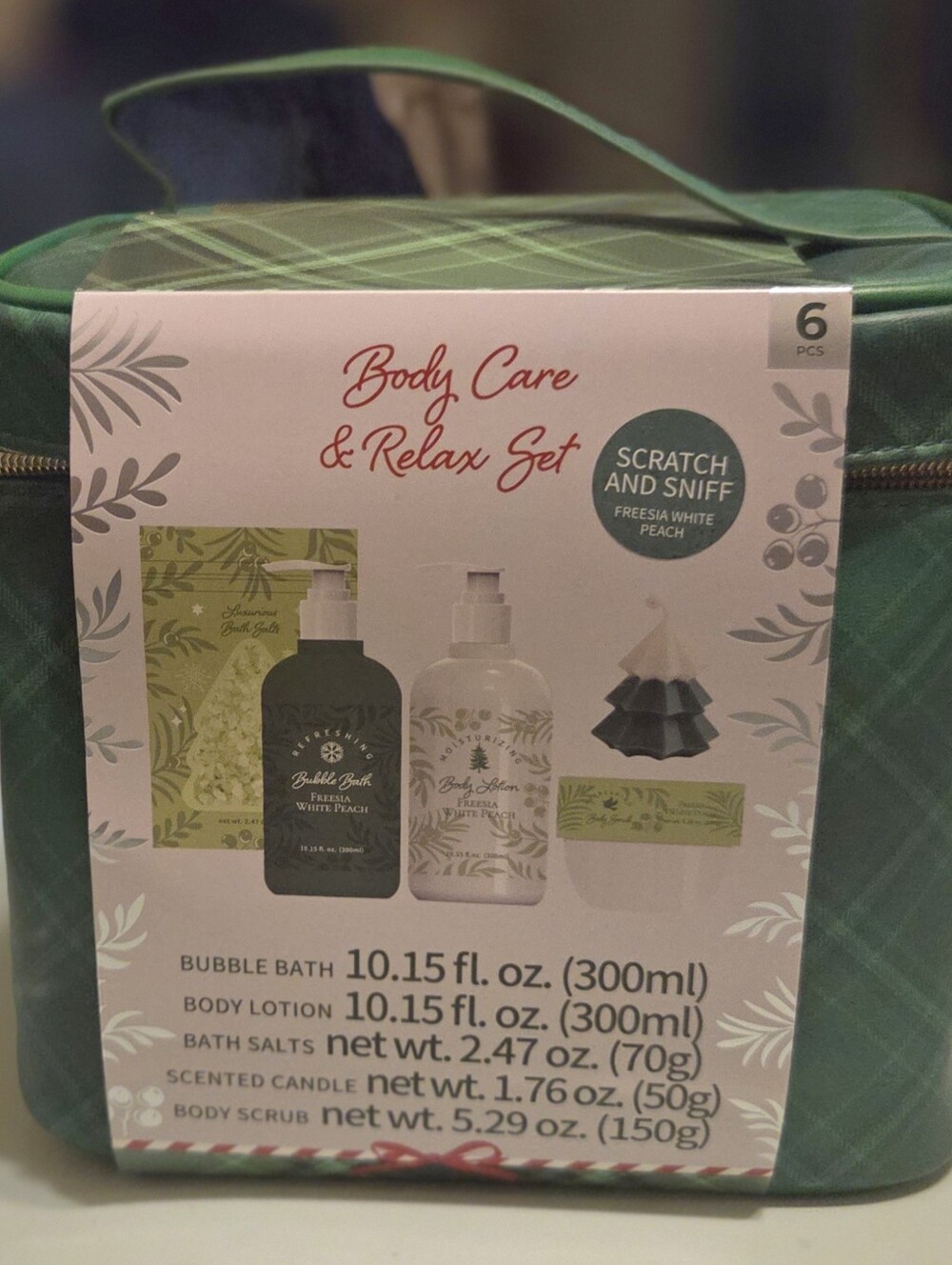 Body Care & Relax Set - Freesia White Peach (Green)